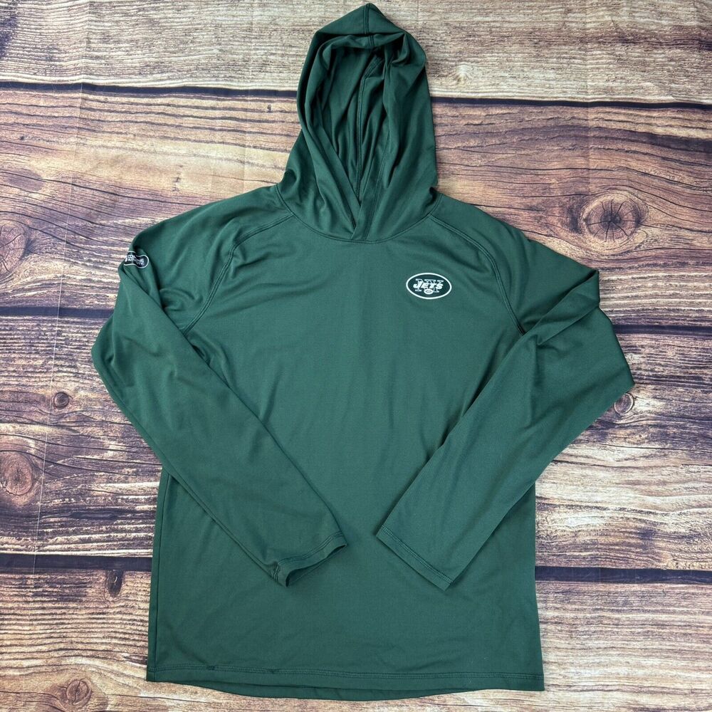 New York Jets Youth XL Under Armour Heat Gear Hoodie Pullover Combine Authentic